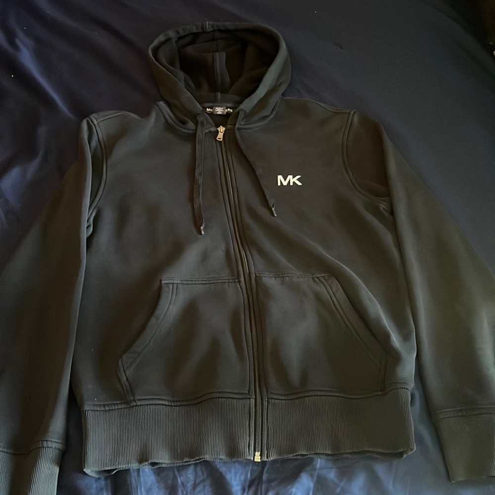 MICHAEL KORS Zip-Up Black Hoodie Small